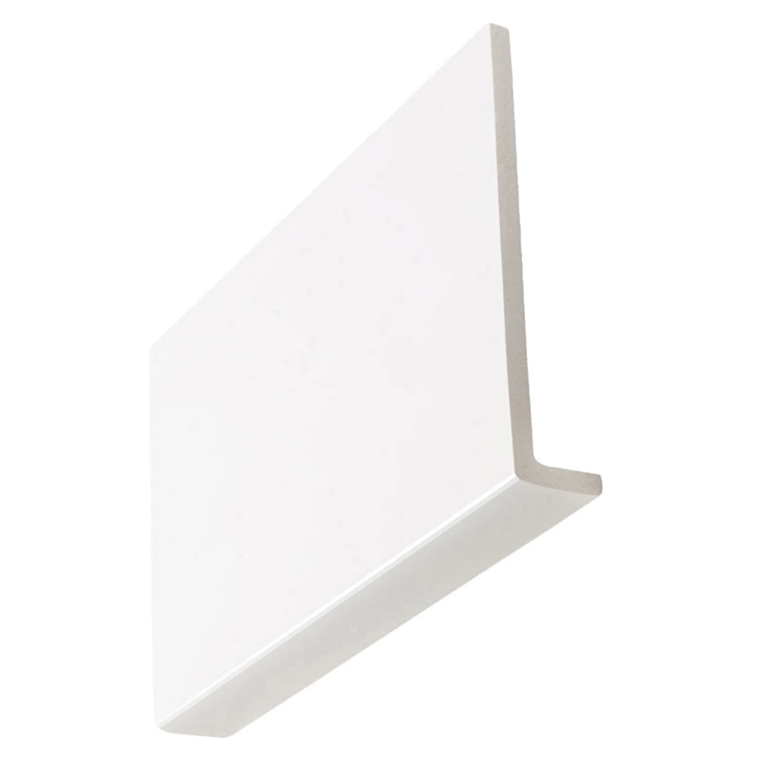 Brilliant White Square 9mm x 405mm Reveal Liner Fascia Capping Board (5m | Kestrel)