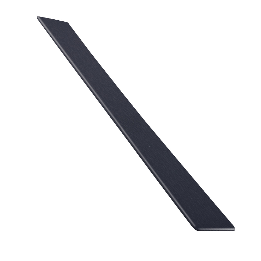 Anthracite Grey Woodgrain Square 50mm x 250mm End Cap (9mm or 16mm boards | Kestrel)