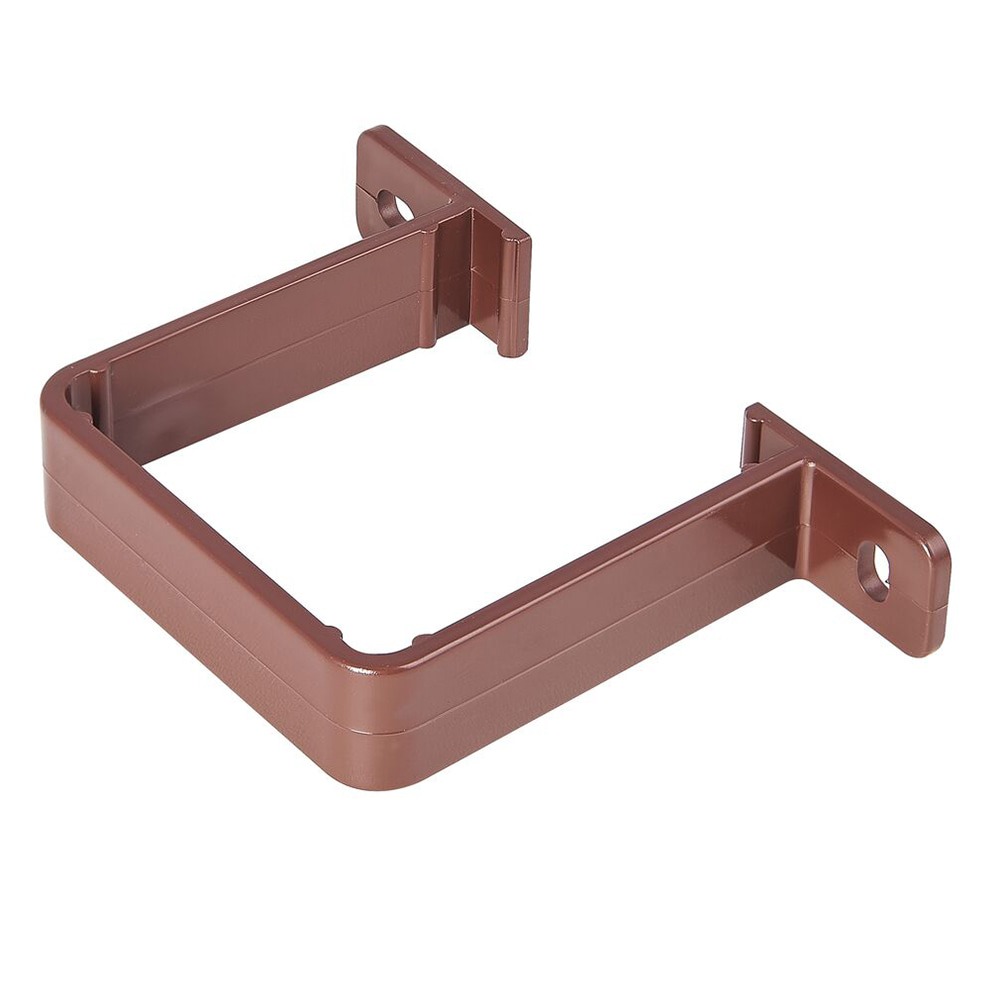 Brown 65mm Square Flush Downpipe Clip (Kayflow)