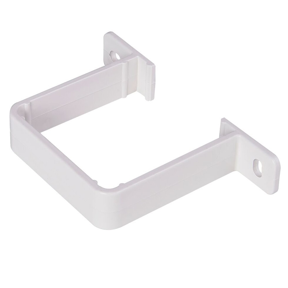 White 65mm Square Flush Downpipe Clip