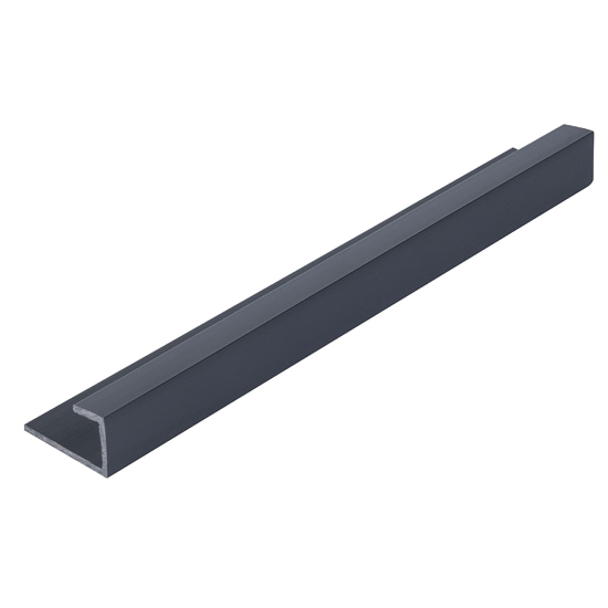 Black 10mm Shower Panel End Cap (2.4m)