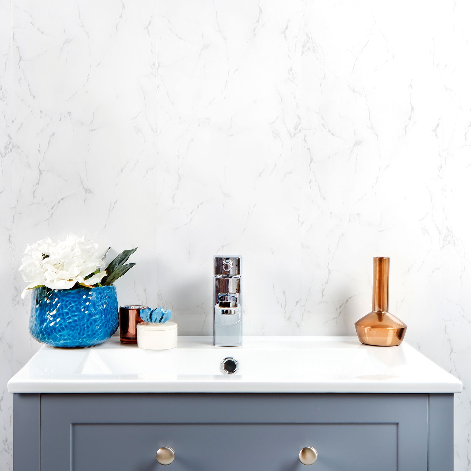 Lightning Marble 5mm Bathroom Panel Sample (Pack of: 1 | Zest Wall Panels)