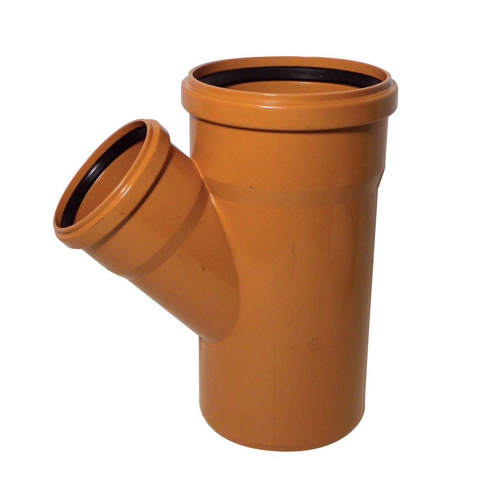 Terracotta 160mm x 110mm Underground 45 Degree Double Socket Junction