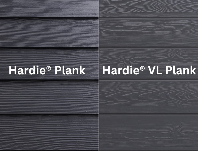 Two different profiles of Hardie Plank